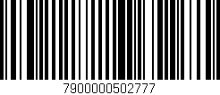 Código de barras (EAN, GTIN, SKU, ISBN): '7900000502777'