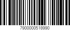Código de barras (EAN, GTIN, SKU, ISBN): '7900000518990'