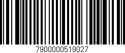 Código de barras (EAN, GTIN, SKU, ISBN): '7900000519027'