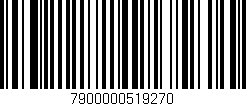Código de barras (EAN, GTIN, SKU, ISBN): '7900000519270'