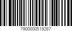 Código de barras (EAN, GTIN, SKU, ISBN): '7900000519287'