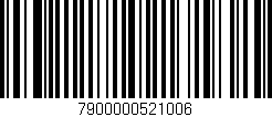 Código de barras (EAN, GTIN, SKU, ISBN): '7900000521006'