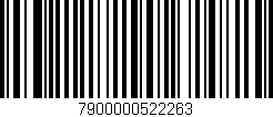 Código de barras (EAN, GTIN, SKU, ISBN): '7900000522263'