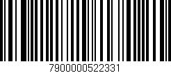 Código de barras (EAN, GTIN, SKU, ISBN): '7900000522331'