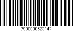 Código de barras (EAN, GTIN, SKU, ISBN): '7900000523147'