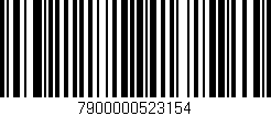 Código de barras (EAN, GTIN, SKU, ISBN): '7900000523154'
