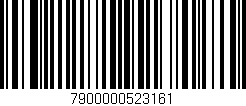 Código de barras (EAN, GTIN, SKU, ISBN): '7900000523161'