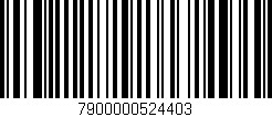 Código de barras (EAN, GTIN, SKU, ISBN): '7900000524403'