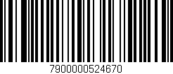 Código de barras (EAN, GTIN, SKU, ISBN): '7900000524670'