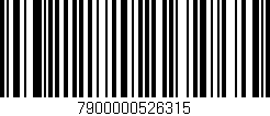 Código de barras (EAN, GTIN, SKU, ISBN): '7900000526315'
