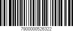 Código de barras (EAN, GTIN, SKU, ISBN): '7900000526322'