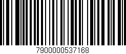 Código de barras (EAN, GTIN, SKU, ISBN): '7900000537168'