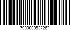 Código de barras (EAN, GTIN, SKU, ISBN): '7900000537267'