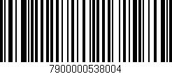 Código de barras (EAN, GTIN, SKU, ISBN): '7900000538004'