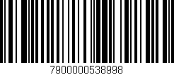 Código de barras (EAN, GTIN, SKU, ISBN): '7900000538998'