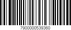 Código de barras (EAN, GTIN, SKU, ISBN): '7900000539360'