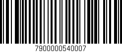 Código de barras (EAN, GTIN, SKU, ISBN): '7900000540007'