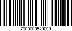 Código de barras (EAN, GTIN, SKU, ISBN): '7900000540083'