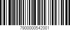 Código de barras (EAN, GTIN, SKU, ISBN): '7900000542001'