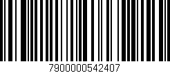 Código de barras (EAN, GTIN, SKU, ISBN): '7900000542407'