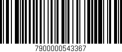 Código de barras (EAN, GTIN, SKU, ISBN): '7900000543367'