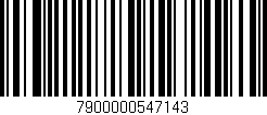 Código de barras (EAN, GTIN, SKU, ISBN): '7900000547143'