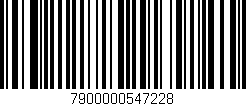 Código de barras (EAN, GTIN, SKU, ISBN): '7900000547228'