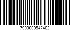 Código de barras (EAN, GTIN, SKU, ISBN): '7900000547402'