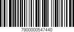 Código de barras (EAN, GTIN, SKU, ISBN): '7900000547440'