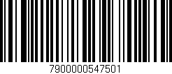 Código de barras (EAN, GTIN, SKU, ISBN): '7900000547501'