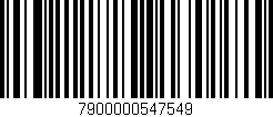 Código de barras (EAN, GTIN, SKU, ISBN): '7900000547549'