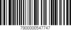 Código de barras (EAN, GTIN, SKU, ISBN): '7900000547747'