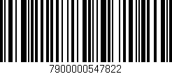 Código de barras (EAN, GTIN, SKU, ISBN): '7900000547822'