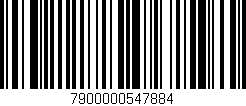 Código de barras (EAN, GTIN, SKU, ISBN): '7900000547884'