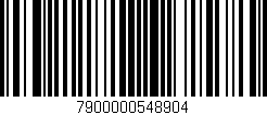 Código de barras (EAN, GTIN, SKU, ISBN): '7900000548904'