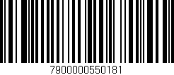 Código de barras (EAN, GTIN, SKU, ISBN): '7900000550181'