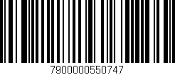 Código de barras (EAN, GTIN, SKU, ISBN): '7900000550747'