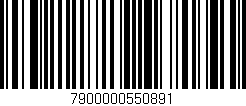 Código de barras (EAN, GTIN, SKU, ISBN): '7900000550891'