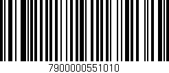 Código de barras (EAN, GTIN, SKU, ISBN): '7900000551010'