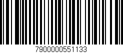Código de barras (EAN, GTIN, SKU, ISBN): '7900000551133'
