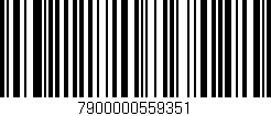 Código de barras (EAN, GTIN, SKU, ISBN): '7900000559351'