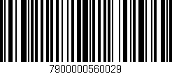 Código de barras (EAN, GTIN, SKU, ISBN): '7900000560029'