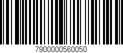 Código de barras (EAN, GTIN, SKU, ISBN): '7900000560050'
