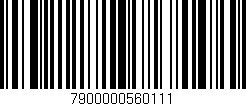 Código de barras (EAN, GTIN, SKU, ISBN): '7900000560111'