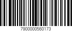 Código de barras (EAN, GTIN, SKU, ISBN): '7900000560173'