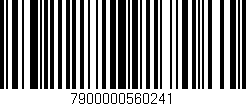Código de barras (EAN, GTIN, SKU, ISBN): '7900000560241'