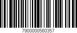 Código de barras (EAN, GTIN, SKU, ISBN): '7900000560357'