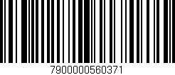 Código de barras (EAN, GTIN, SKU, ISBN): '7900000560371'