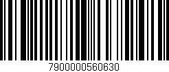 Código de barras (EAN, GTIN, SKU, ISBN): '7900000560630'