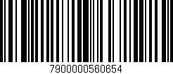 Código de barras (EAN, GTIN, SKU, ISBN): '7900000560654'